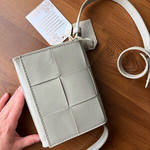 Genuine Leather Cream Crossbody Bag